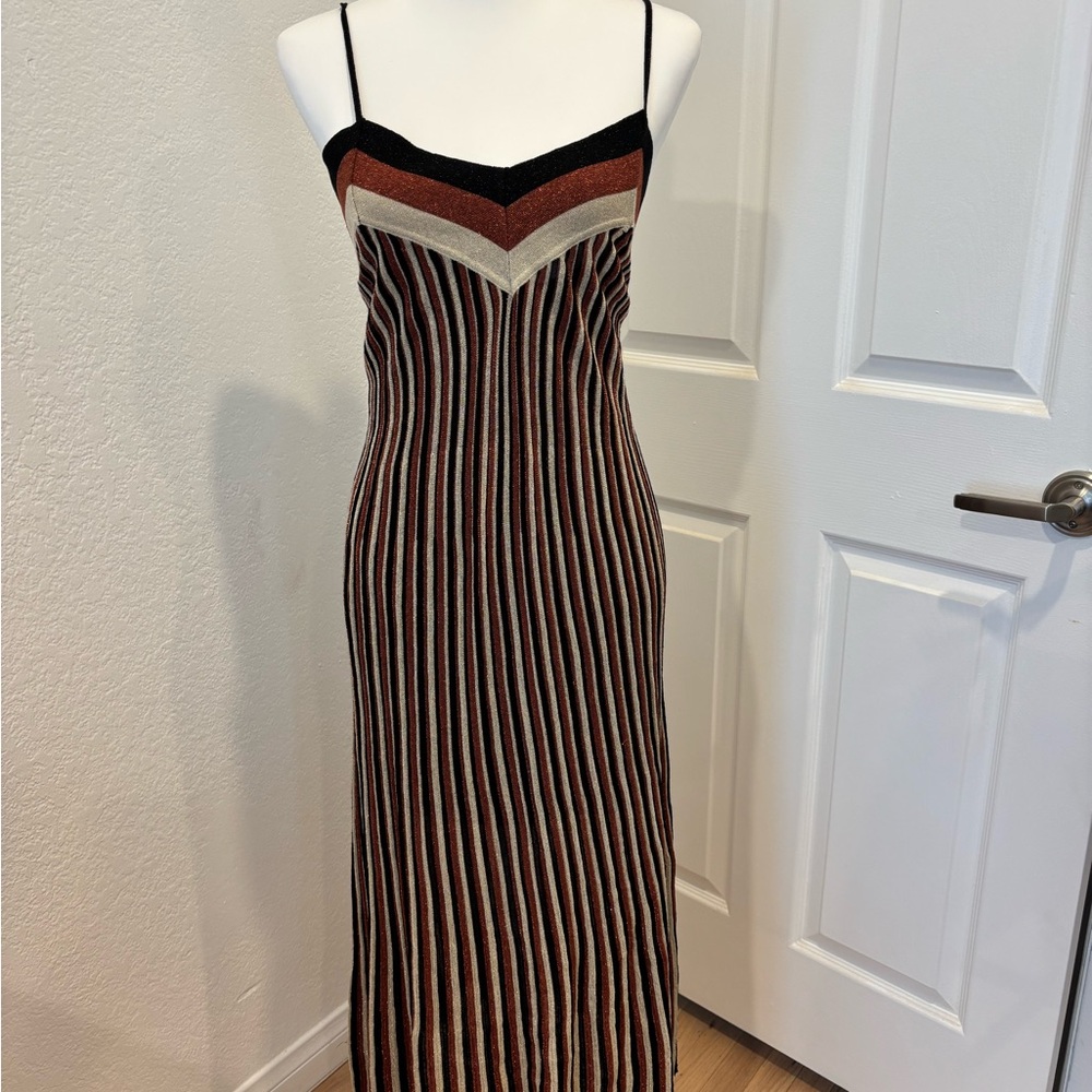 Striped Knit Maxi Dress
